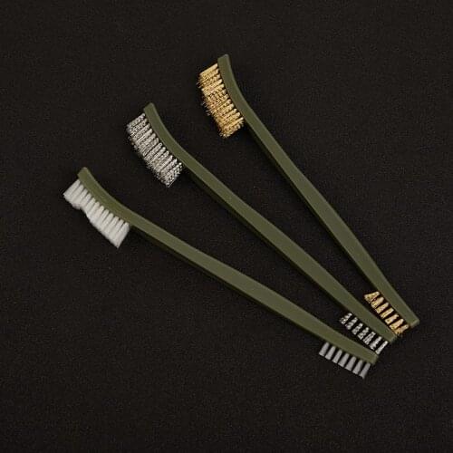 3 pcs Delicate Wire Brush Set Steel Metal Brass Nylon Cleaning Polishing Anti-Rust Brush Metal