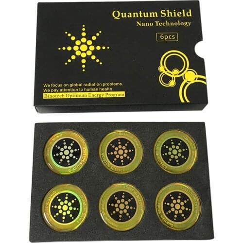 Anti-radiation stickers for mobile phones Round Shape Electromagnetic shield Anti-electromagnetic wave patches 6 pieces