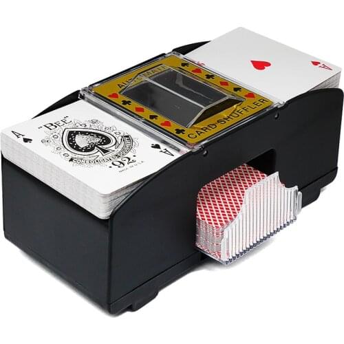 Board Game Automatic Shuffler Electric Shuffler Black Board Game Electric Plastic Shuffler Chess Game