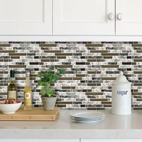 New Style Self Adhesive Wall Tiles 3D Waterproof Kitchen Backsplash Wall Sticker