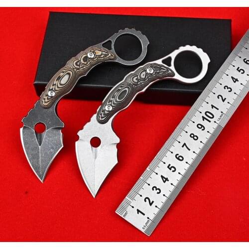 Karambit Knife DC53 Steel Fixed Blade Tactical Combat Pocket Knife EDC Self Defense Tools Outdoor Knifes Survival Hunting Knives