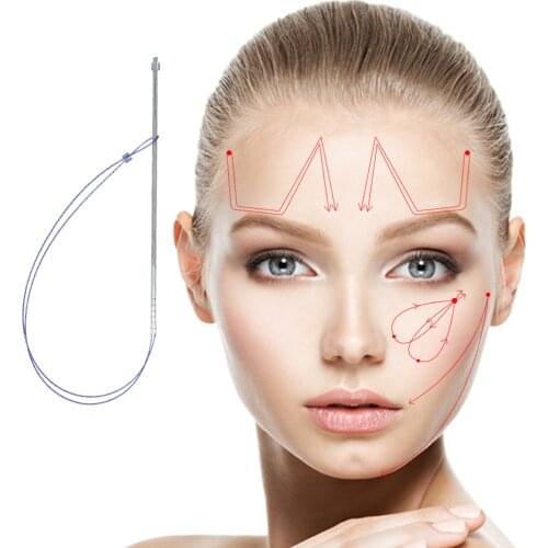 Pdo Pcl Thread Double Needle 20G140mm Eyebrow Chin Arm Leg Lifting Sterile Package Wholesale Price