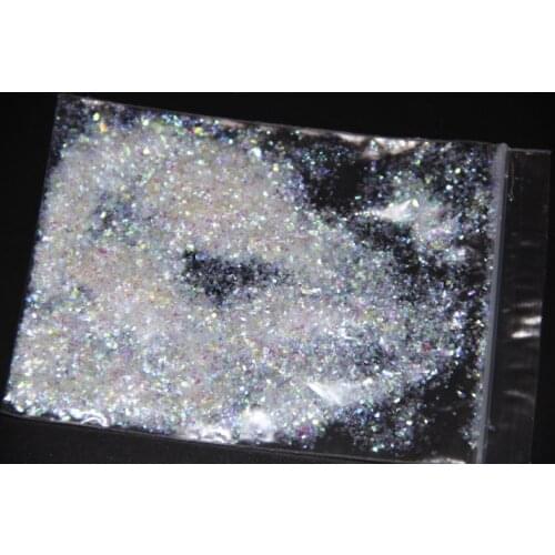 Iridescent Gold Purple White Mylar Sheet Random Cut Size Flakes for nail decoration and other art DIY decoration