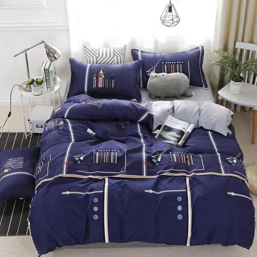 30Blue duvet cover 200x200/240x220 Pillowcase 3pcs duvet cover setbedding setSingle Double Queen King Customized quilt cover