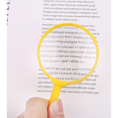 Portable Handheld Magnifier 60mm 3X Magnifying Loupe Reading Glass Lens Kids Toy