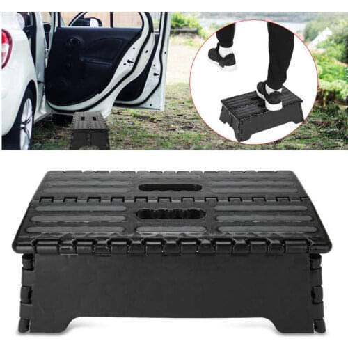 Portable Folding Step Stool Black Step Ladder for Elderly Pregnant Bathroom Travel Use Wear Cloth Stool Aid Tool Supplies