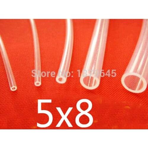 5mm ID 8mm OD 5x8 PFA FEP Transparent clear PTFE tube, F46 F4 polytef HOSE,heat-resistant semiconductor pipe Tubing