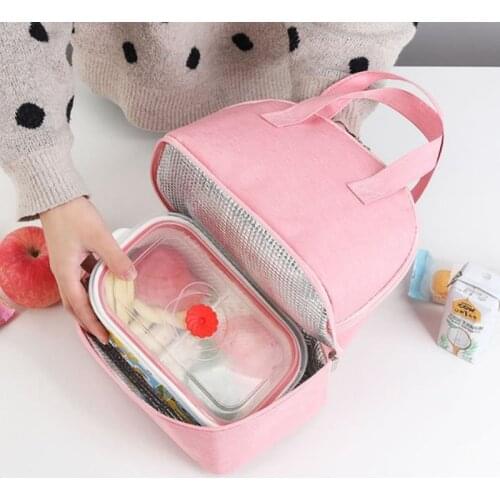 Students Portable Multi-Function Lunch Bag Double-Llayer Insulation bag Insulated Thermal Food Lunch Box bag