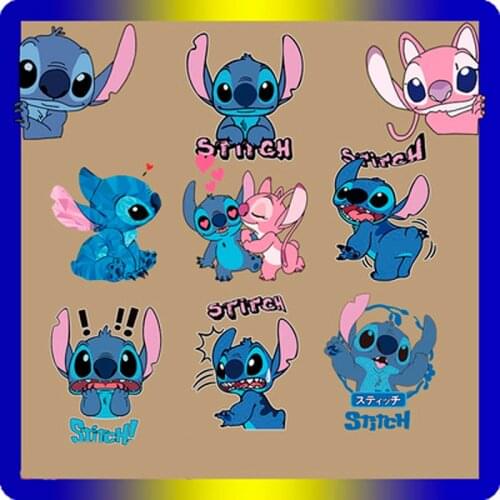 Cartoon Disneys Lilo & Stitch clothing fabric heat transfer paper clothing washable decoration heat transfer DIY materials