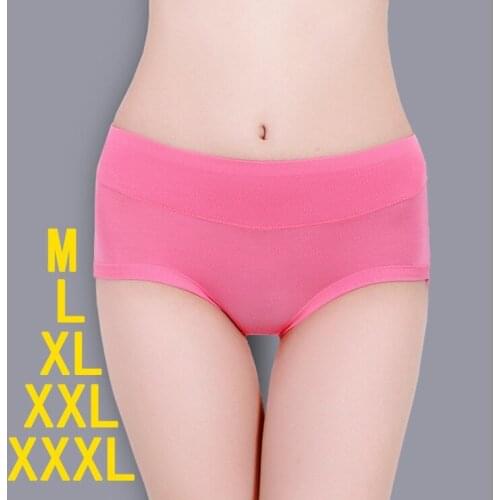 2014 New Fashion Women Plu Size Seamless Panties Panty Woman Briefs 95% Bamboo Fiber Female Underwear 10pcs/lot free shipping