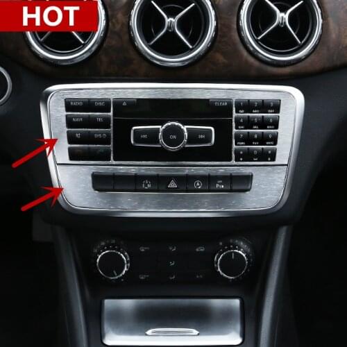 Interior Center Console CD Panel Cover Trim 2pcs For Benz A Class W176 B Class W246 2012-2018 Car Decoration