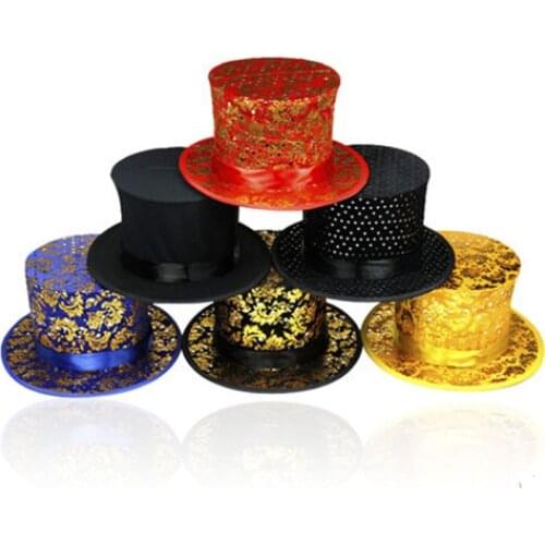 Magic Hat Folding Spring Top Hat Magic Tricks Amazing Stage Magia Appearing Mentalism Gimmick Props Accessories for Magicians
