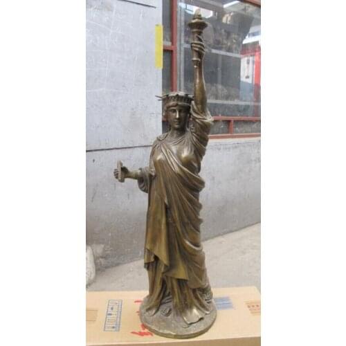 WBY 602 ++++++31"Western Bronze Copper classical Statue of Liberty Goddess Art Sculpture