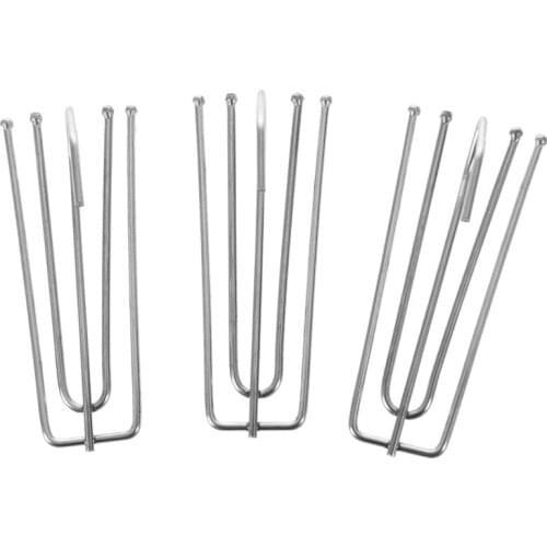 Window Treatment 7cm Long 4 Pinch Pleat Drapes Curtain Hooks 10pcs