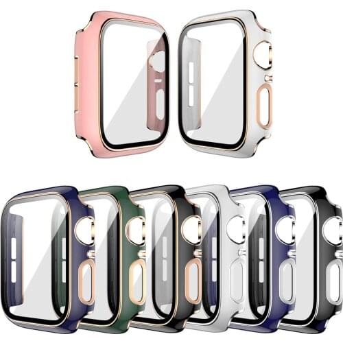 Screen Protector for Apple Watch SE 6 5 4 Case 44mm 40mm 42mm 38mm Bumper Glass Protective Cover for iwatch 3 2 1 Accessorie
