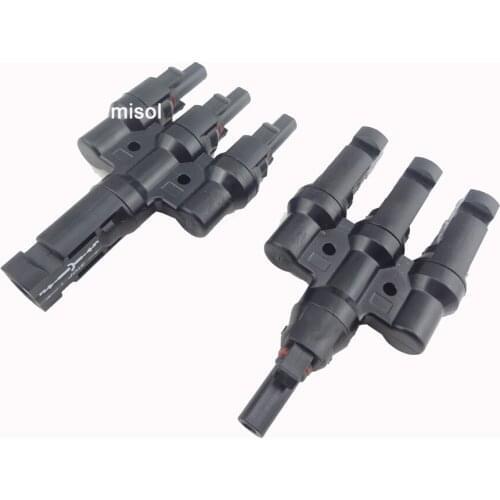 1 pair of MC Parallel connector 3M1F/3F1M Solar PV Connector Parallel for 3 solar panels