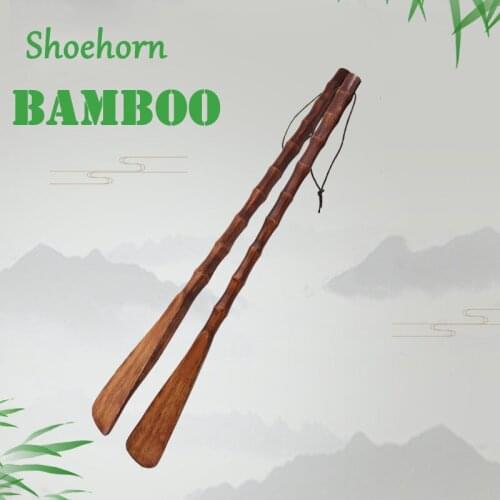 1 pcs 48cm Shoehorn long solid wood shoehorn shoe lifter shoe slipper wooden shoehorn