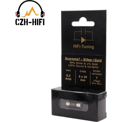 1PC HiFI Tuning FUSE TUBE 5x20mm Preimum 100% Silver & 1% Gold 100% Sound & Dynamic for Audio Amplifier DAC Preamp Speaker DIY