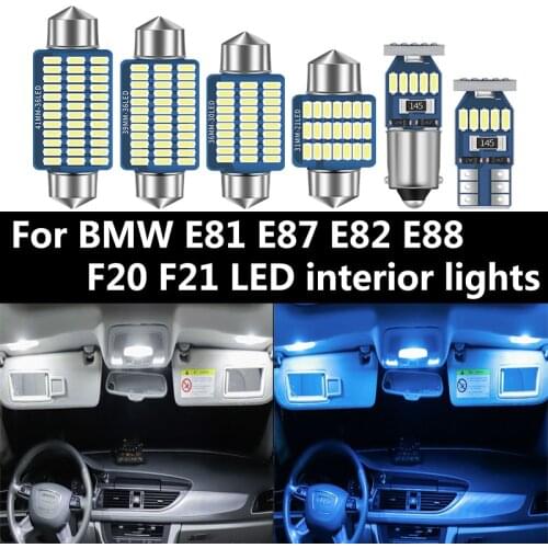 100% For BMW 1 Series E81 E87 E82 E88 F20 F21 2003-2014 Vehicle LED Interior Light Kit Canbus No Error Bulbs Car Lighting