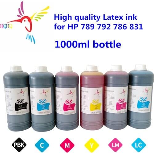 1000ml/Bottle 831 Latex Ink for HP 300/310/330 /360/370 Printer High Quality Compatible Water Based Colors Set for Printing