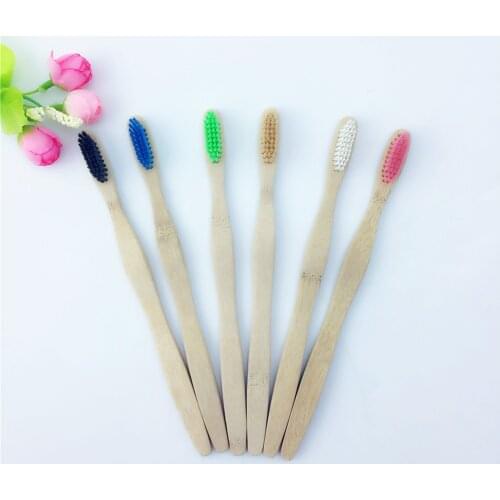 1136 100% biodegradable wholesale natural bamboo charcoal tooth brush 1pc