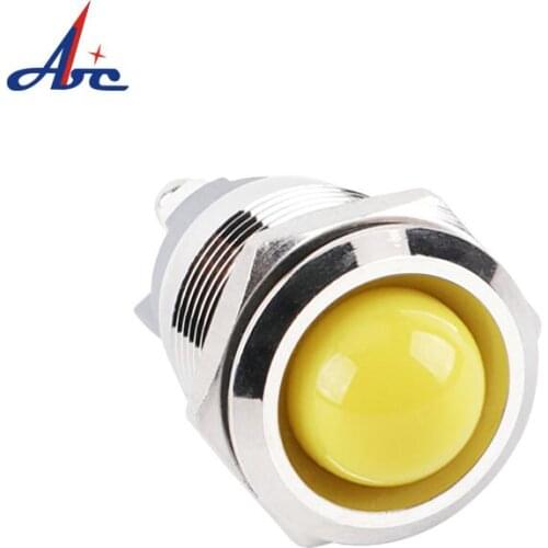 19mm LED Metal Indicator Light 19mm Waterproof Signal Lamp 3V 6V 12V 24V 220v Screw Terminal Waterproof Warning Pilot Light