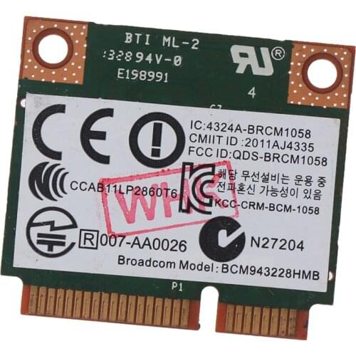 2.4/5Ghz 300mbps Wifi Wireless Card Bluetooth 4.0 For Notebook Bcm943228hmb