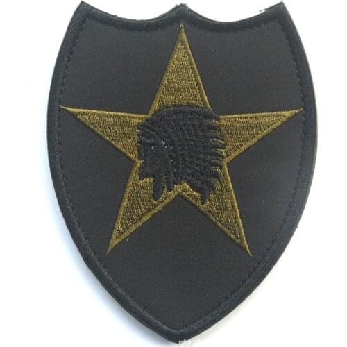 2nd Infantry Division US Army OCP Patch Indianhead Shoulder Applique Embroidered Fastener Emblem Badge Patch For Backpack Jacket