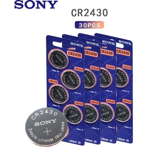 30PCS Sony 3v CR2430 Button Pilas Lithium Coins Cells Battery Watch Clock Batteries For Calculator Computer Remote Control