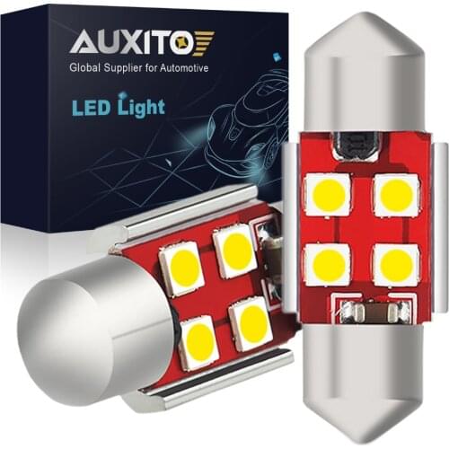 4PCS Festoon 31mm 36mm 39mm 41mm C5W C10W Super Bright 3030 LED Bulbs Car Dome Light Canbus No Error Auto Interior Reading Lamps