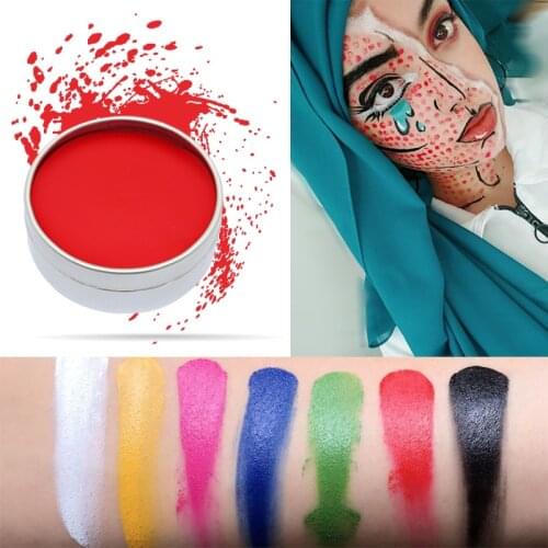 7 Colors Face Body Fluorescent Painting Childrens Face Painted Paint Set Non-toxic Washable Halloween Beauty Makeup Tool