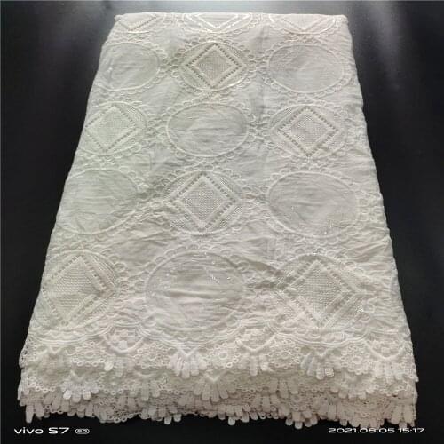 African Dry Lace Fabric With Stones Swiss Voile Lace Cotton Lace High Quality Embroidered Swiss Lace Fabrics For Wedding J269