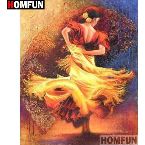 HOMFUN Full Square/Round Drill 5D DIY Diamond Painting "Beauty character" Embroidery Cross Stitch 5D Home Decor Gift A17825