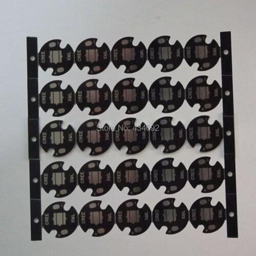 Free Shipping CREE XML T5 T6 U2LED PCB Aluminum base plate Circuit board 16mm Diameter For DIY LED Flashligh Torch Light