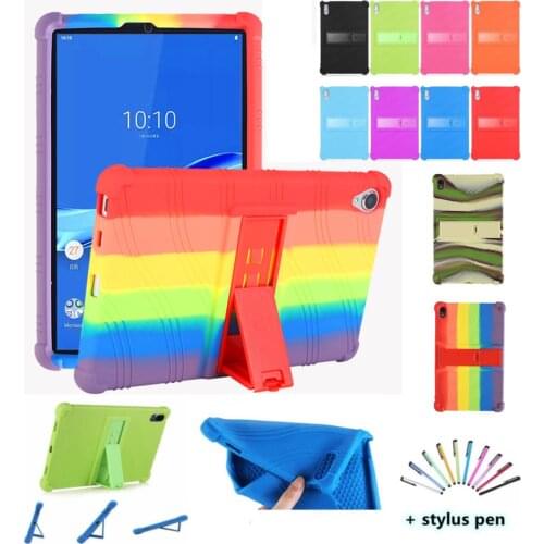 For Lenovo tablet Case Tab M10 10.1" M8 P10 P11 P11 Pro Soft Silicone Shockproof Support Cover For Lenovo Tab M10 Plus X606 Case