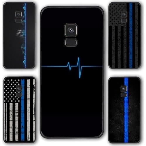 Krajews THIN BLUE LINE Police Phone Case Cover For Samsung Galaxy S5 S6 S7 edge S8 S9 S10 E lite S20 plus ultra Note