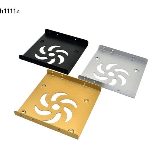 Black Silver Gold 3 Colors 2.5" SSD to 3.5" Bay Caddy Tray Hard Drive HDD Mounting Dock Tray Bracket Adapter Converter Heat Sink