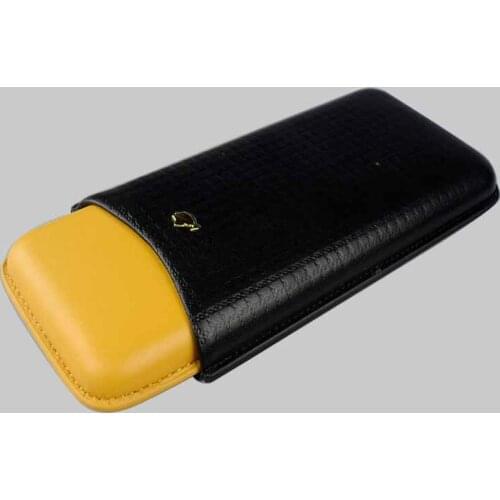 COHIBA Cigar Leather 3 Tubes Cigar Travel Holder Case Humidor Gift Box