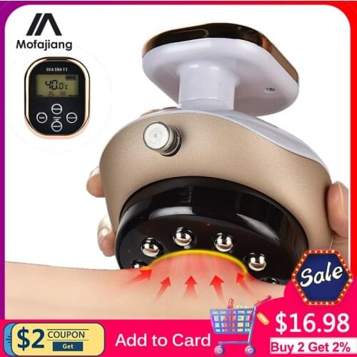 Electric Cupping Massage Guasha Suction Scraping Slimming Anti Cellulite Fat Burn Massager Heating Negative Physiotherapy