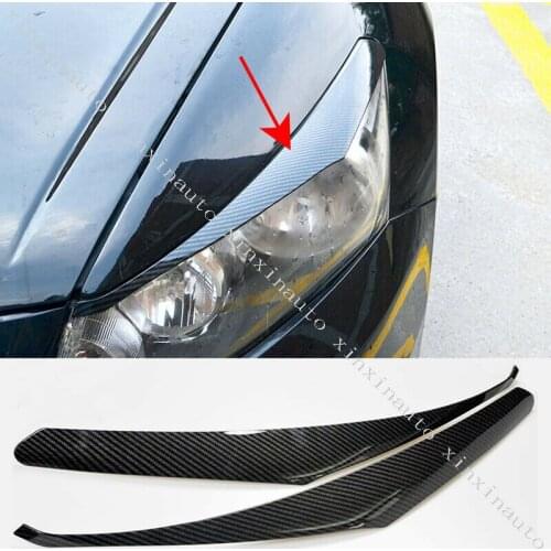 Headlight Lamp Eyebrow Molding Trim For Honda Accord 2008-2012 Carbon Fiber Loook Car modification Auto parts