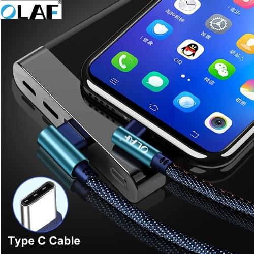 OLAF 2.4A USB Type C Cable 0.25m 1m 2m Fast Charging Type-C Cable for Huawei P30 P20 Mate 20 Pro Phone charger fast charge Cable