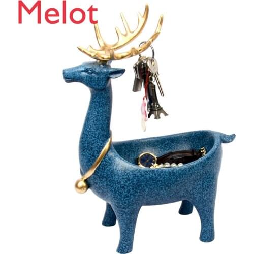 European-Style Creative Home Decoration Elk Decoration Modern Minimalist Living Room Key Jewelry Decoration Ornaments