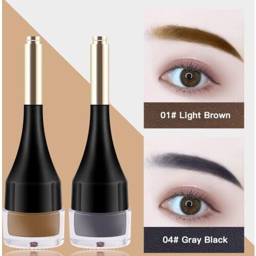 4 Color Eyebrow Cream Enhancers Long-Lasting Waterproof Air-Cushion Dye Eye Brows Gel Brown Tinted Liquid Eyebrows Tint Makeup