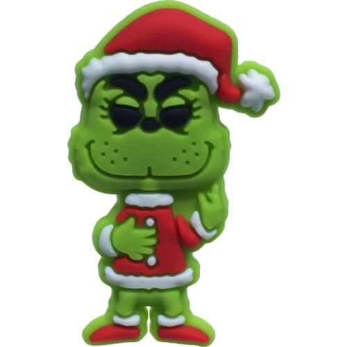 Top Selling 1PCS Christmas Decoration PVC Shoe Charms Buckle Accessories Fit For Croc JIBZ Kids Xmas Tree Party Gifts