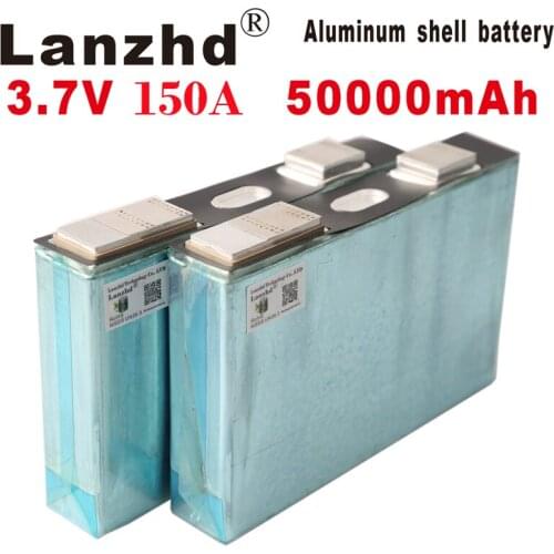 2PCS 3.7V 150A 50Ah Ternary power lithium battery 3C Single aluminum shell Motorcycle Electric vehicle energy Storage battery