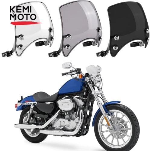 Motorcycle Windscreen Windshield Aluminum 39mm-41mm For Sportster XL 883 1200 XL1200NS Models 2004 2005 2006 2007 2008-2019