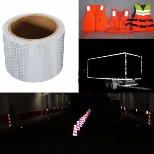 Car Reflective Tape Sticker Safety Mark Car Styling Self Adhesive Warning Tape Motorcycle Bicycle Film 5x100cm 1 Roll