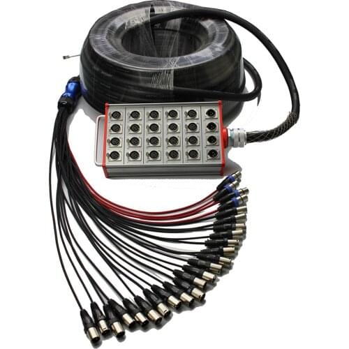 NMBJCKO 30M 24 Channe Multicore cables with 3 Pin XLR male to female socket extended audio snake cable