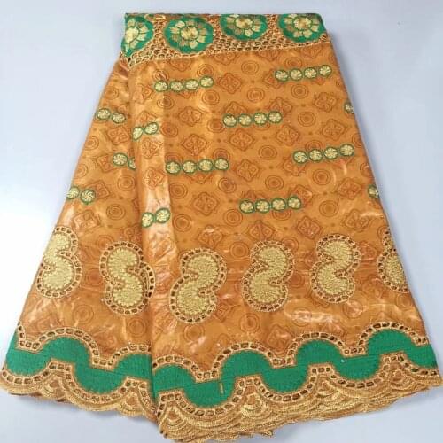 New Arrival African Net Lace Bazin Riche Fabric With Stones Embroidery French Basin Riche Nigerian Material Wedding Party 5Yards