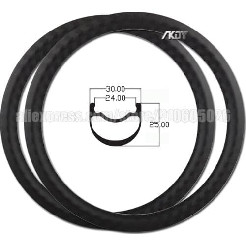 20 Inch 406 Carbon Rim 25mm Disc Tubeless Ready BMX Rim 20inch 30mm Width for 20" 406x1.35-1.95 Tires Carbon BMX Rims 20